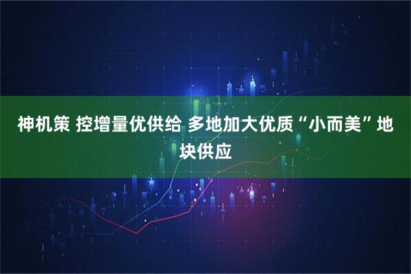 神机策 控增量优供给 多地加大优质“小而美”地块供应
